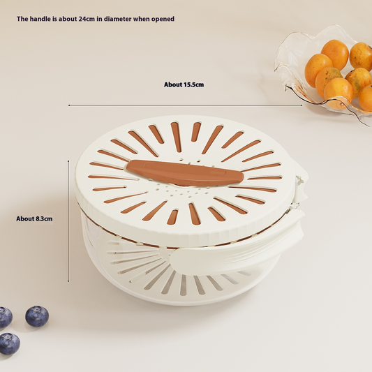 Fruit Drain Basket With Lid